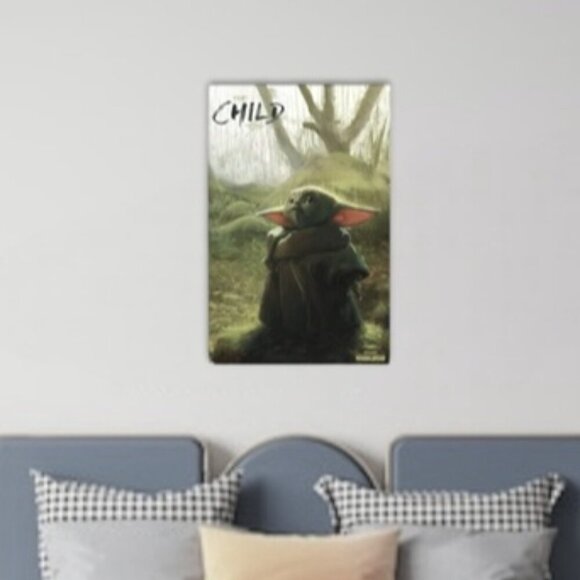 Star Wars Other - STAR WARS The Mandalorian  "Grogu" in Forest Poster 18"×24" Brand New